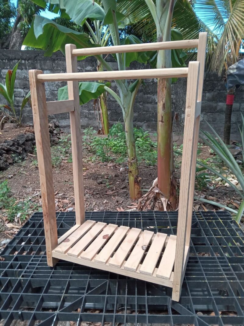 Porte serviette en bois , (bois d'Afrique du sud).