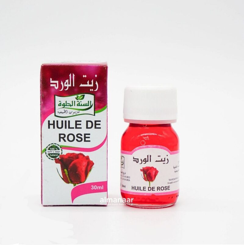 Huile de rose, pour adoucir votre peau.